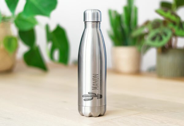 Drinkfles roestvrij staal Grijs