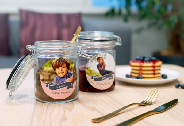 Etiketten voor voorraadpot rond - Set van 8