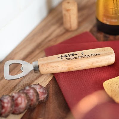 Flesopener hout met foto