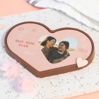 Chocolade hart met foto