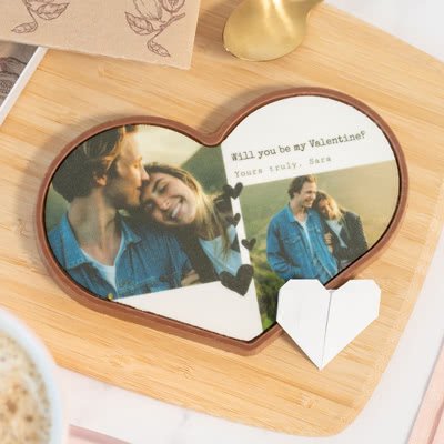 Chocolade hart met foto