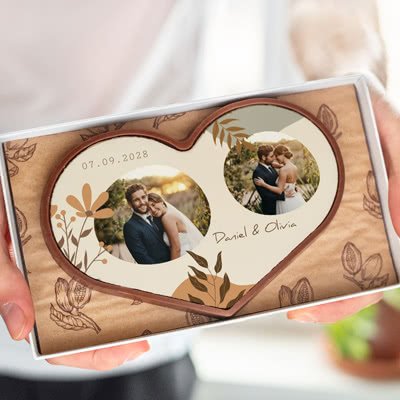 Chocolade hart met foto