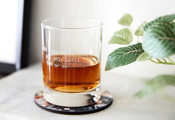 Gegraveerd whiskeyglas