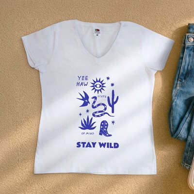 T-shirt vrouwen blauw XS