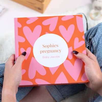 Zwangerschapsdagboek L vierkant met harde fotokaft
