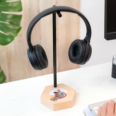 Headset houder met print