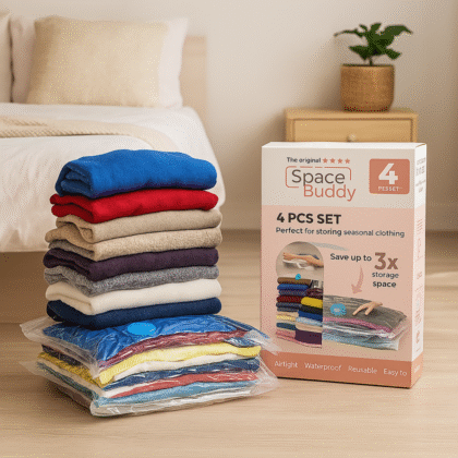 Space Buddy - Vacuümzakken Opbergzakken - 4-dlg set