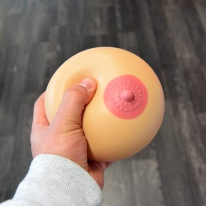 Borstvormige Stressbal - Stress Boob XXL - 9 cm