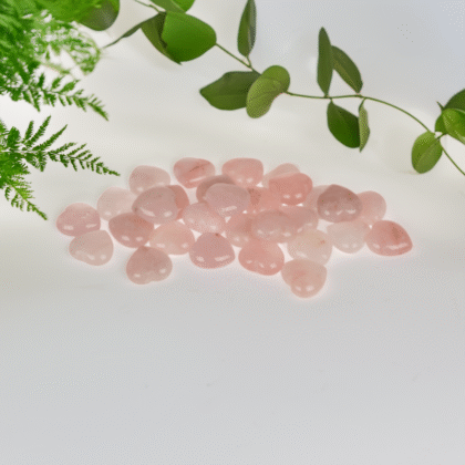 Heart shaped rose quartz