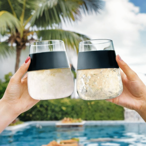 Gekoelde Wijnglazen - Wine Cooling Cups - Set van 2