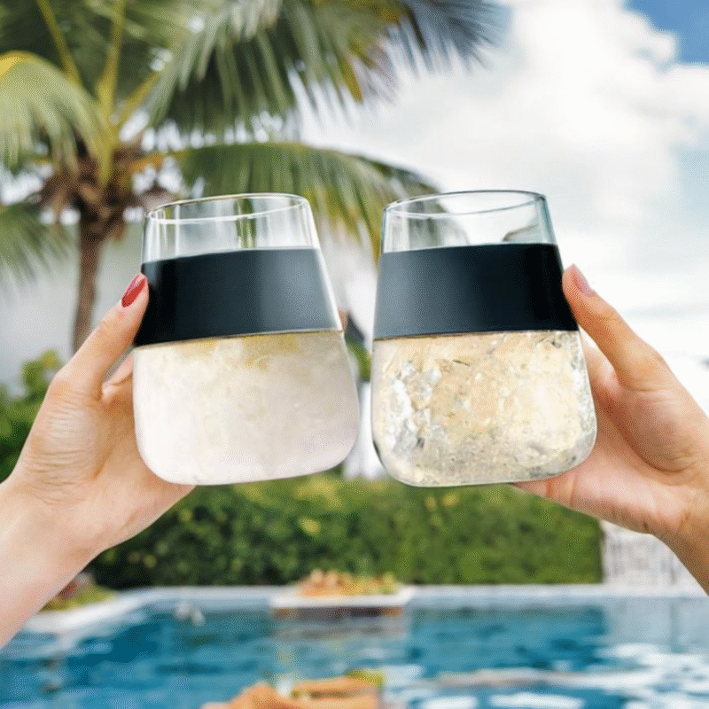 Gekoelde Wijnglazen - Wine Cooling Cups - Set van 2