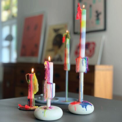 Rainbow Drip Candles - Regenboog Druipkaarsen - 2 stuks
