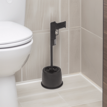 Toiletborstel Geweer - Zwarte Wc Borstel Pistool