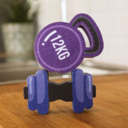 Wash &apos;n&apos; Workout spons set van kettle bell en dumbell