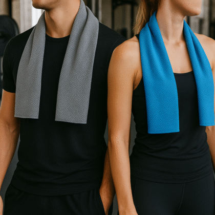 Cool Down Towel - Koelhanddoek - grijs/donker blauw