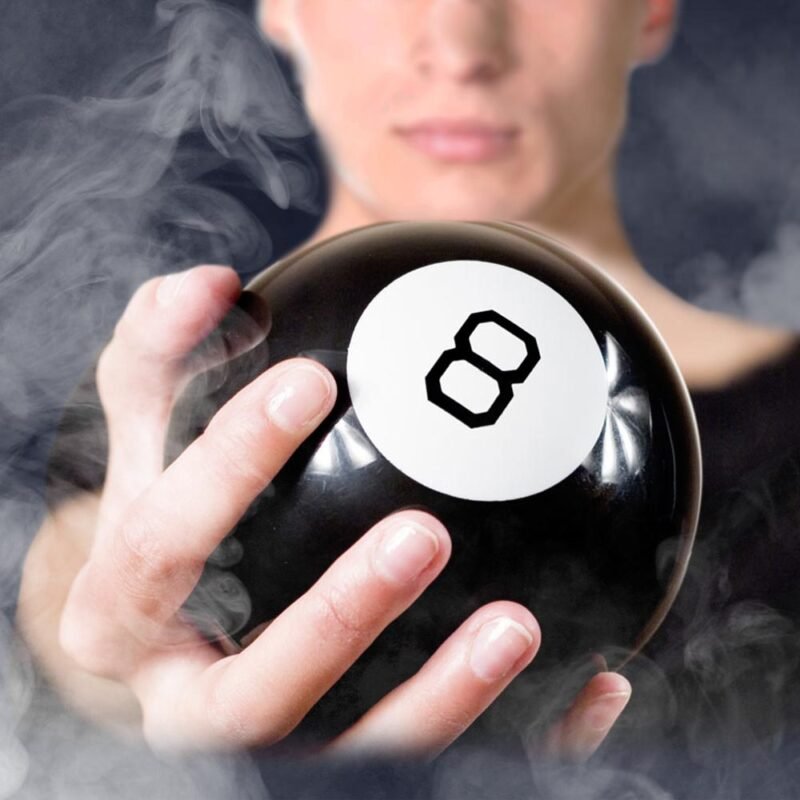 Magic 8 Ball Vragenspel - Zwarte Biljartbal - Geen Batterijen Nodig